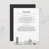 Milwaukee, Wisconsin Wedding | Gästedaten Einladung (Vorne/Hinten)