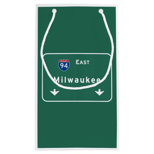 Milwaukee Wisconsin wi-Autobahn-Autobahn Kleine Geschenktüte (Rückseite)