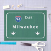 Milwaukee Wisconsin wi-Autobahn-Autobahn Seidenpapier (Handwerk)