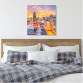 Milwaukee Wisconsin Wrapped Canvas 16,80 X 17,50" Leinwanddruck (Insitu (Schlafzimmer))