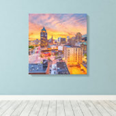 Milwaukee Wisconsin Wrapped Canvas 16,80 X 17,50" Leinwanddruck (Insitu (Holzboden))