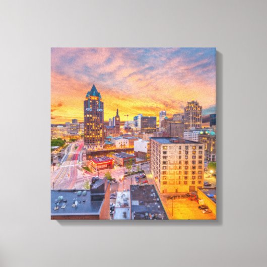 Milwaukee Wisconsin Wrapped Canvas 16,80 X 17,50" Leinwanddruck (Vorderseite)