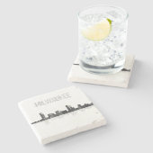 MILWAUKEE, WISCONSON SKYLINE STEINUNTERSETZER (Seitenansicht)