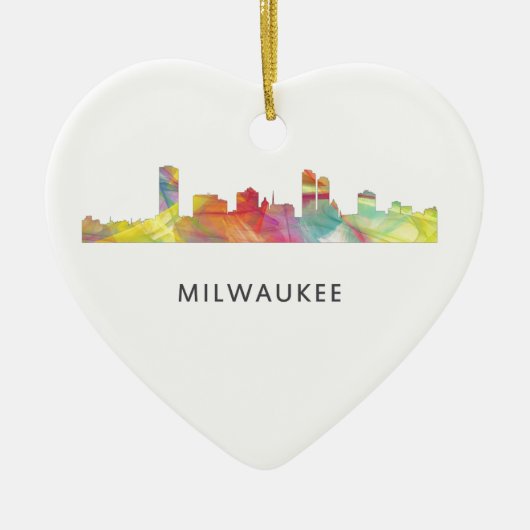 MILWAUKEE, WISCONSON SKYLINE WB1 - KERAMIKORNAMENT (Vorne)