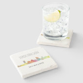 MILWAUKEE, WISCONSON SKYLINE WB1 - STEINUNTERSETZER (Seitenansicht)