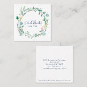 Milzfrühlingshaftes Blumengranulat Quadratische Visitenkarte (Vorne/Hinten)