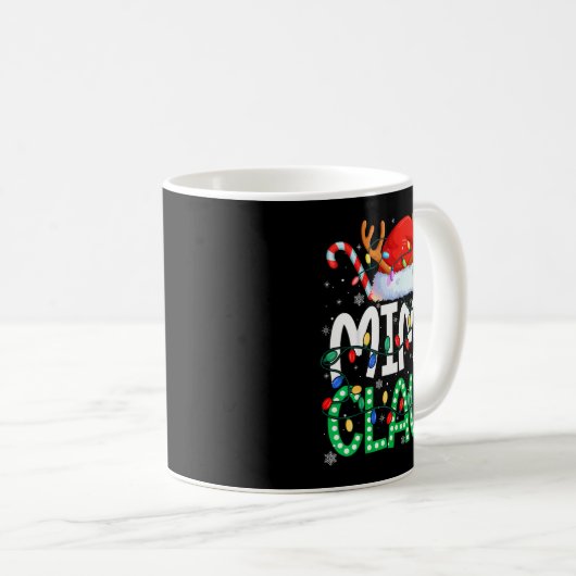 Mima Claus Christmas Lights Pajama Family Matching Kaffeetasse (VorderseiteRechts)