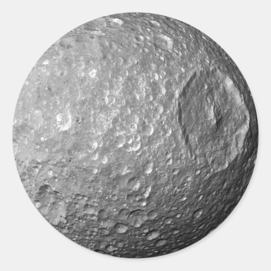 Mimas Runder Aufkleber (Vorderseite)