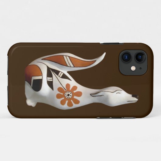 Mimbres Art iPhone Case (Rückseite (Horizontal))