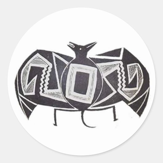 Mimbres Bat Sticker (Vorderseite)