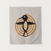 Mimbres Bird Art Wandteppich (Vorderseite)
