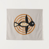 Mimbres Bird Art Wandteppich (Vorderseite (Horizontal))