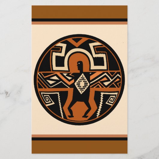 Mimbres Krieger Briefpapier (Vorderseite)