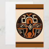 Mimbres Krieger Briefpapier (Vorne/Hinten)