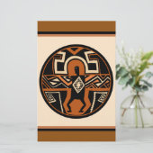 Mimbres Krieger Briefpapier (Stehend Vorderseite)