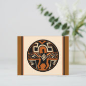 Mimbres Krieger Postkarte (Stehend Vorderseite)