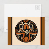 Mimbres Krieger Postkarte (Vorne/Hinten)