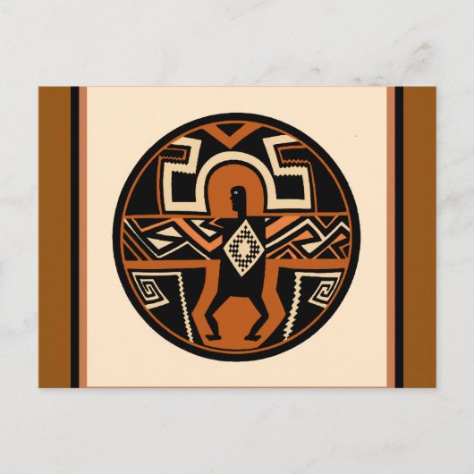 Mimbres Krieger Postkarte (Vorderseite)