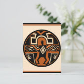 Mimbres Krieger Postkarte (Stehend Vorderseite)