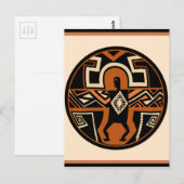 Mimbres Krieger Postkarte (Vorne/Hinten)