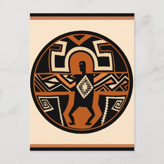 Mimbres Krieger Postkarte (Vorderseite)