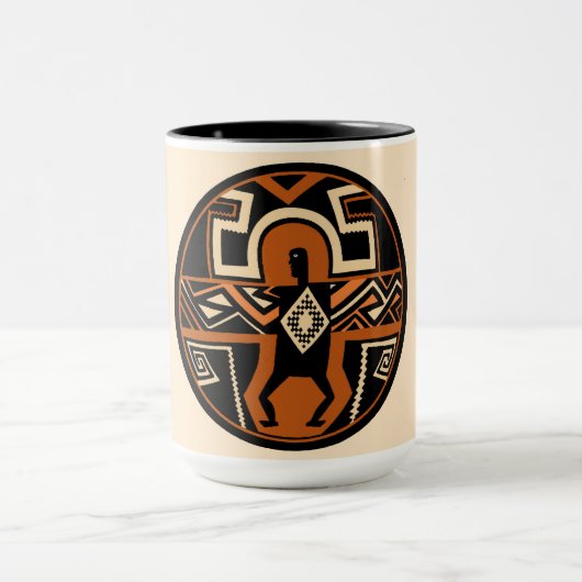 Mimbres Krieger Tasse (Zentrum)