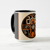 Mimbres Krieger Tasse (Vorderseite Links)