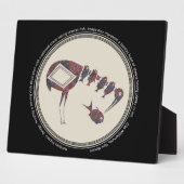 Mimbres Pottery Design Crane Eating Fish Fotoplatte (Seite)