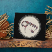 Mimbres Pottery Design Crane Eating Fish Fotoplatte (Seite)