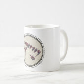 Mimbres Pottery Design Crane Eating Fish Kaffeetasse (VorderseiteRechts)
