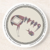 Mimbres Pottery Design Crane Eating Fish Untersetzer (Vorne)