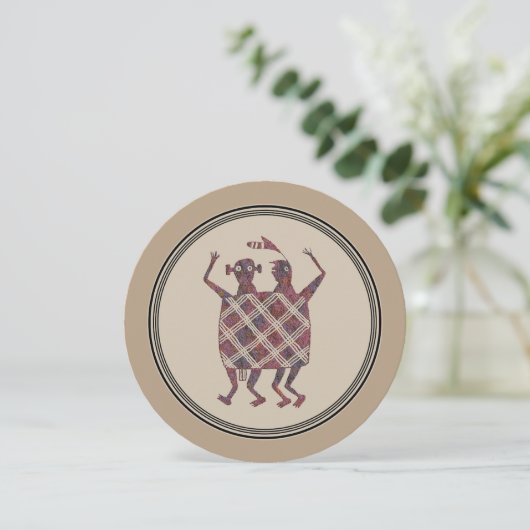 Mimbres Pottery Design Einladung (Stehend Vorderseite)