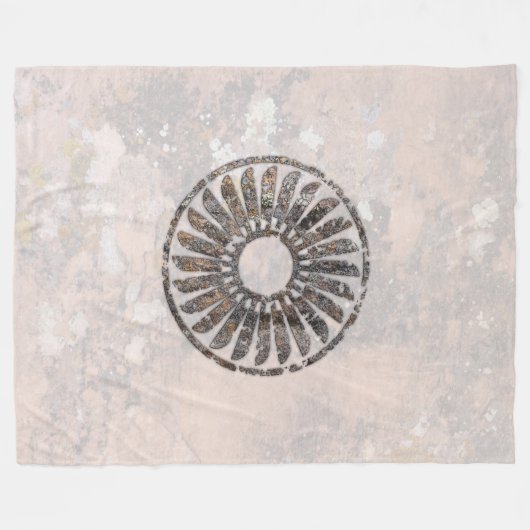 Mimbres Pottery Design Fleece Blanket (Vorderseite (Horizontal))