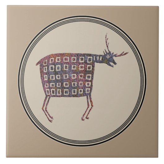 Mimbres Pottery Design Fliese (Vorderseite)
