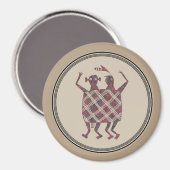 Mimbres Pottery Design Magnet (Vorderseite/Rückseite)