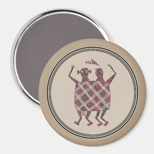 Mimbres Pottery Design Magnet (Vorderseite/Rückseite)
