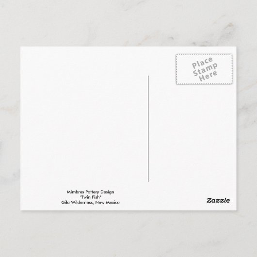 Mimbres Pottery Design Postkarte (Rückseite)