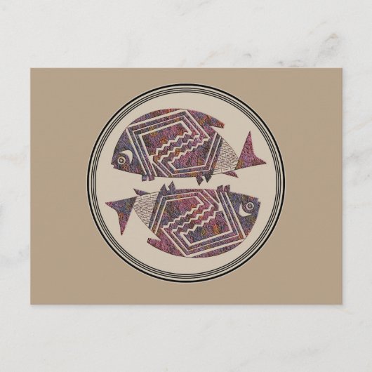 Mimbres Pottery Design Postkarte (Vorderseite)