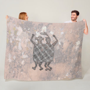 Mimbres Pottery Design "The Wedding Blanket" Fleecedecke