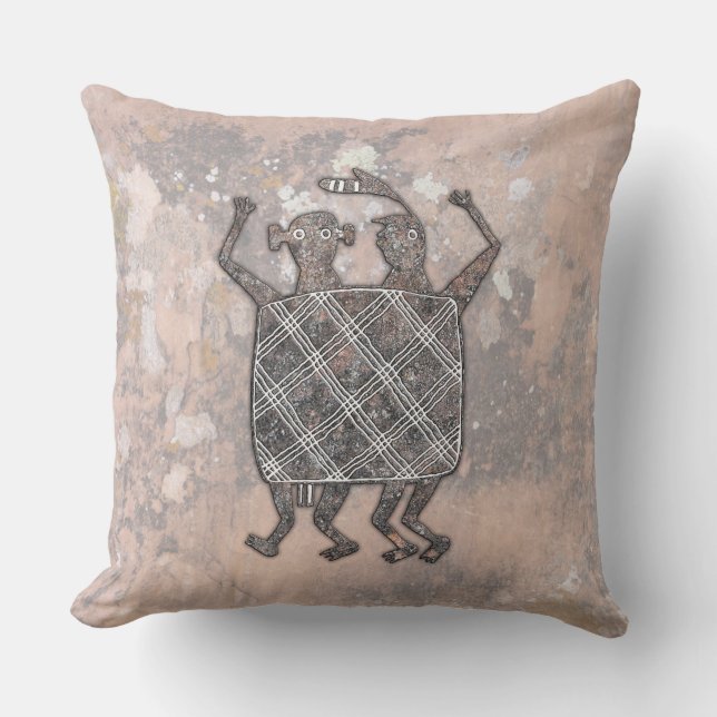 Mimbres Pottery Design "The Wedding Blanket" Kissen (Vorderseite)