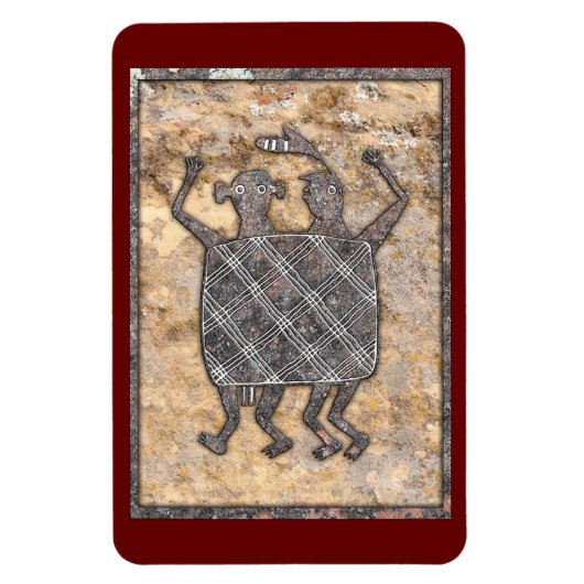 Mimbres Pottery Design "The Wedding Blanket" Magnet (Vertikal)