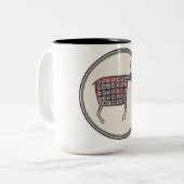Mimbres Pottery Design Zweifarbige Tasse (Vorderseite Links)
