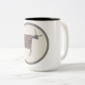 Mimbres Pottery Design Zweifarbige Tasse (VorderseiteRechts)