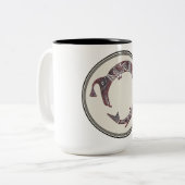 Mimbres Pottery Design Zweifarbige Tasse (Vorderseite Links)