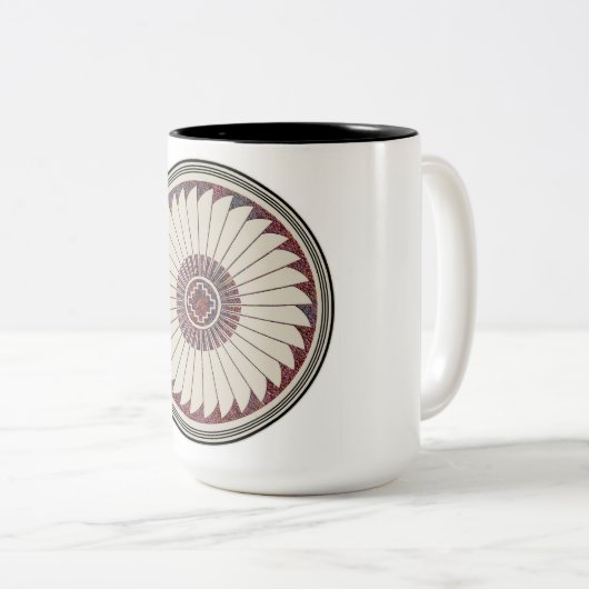 Mimbres Pottery Design Zweifarbige Tasse (VorderseiteRechts)