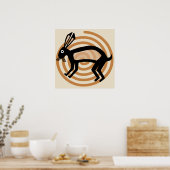 Mimbres Rabbit Art Poster (Küche)