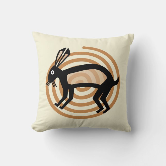 Mimbres Rabbit Pillow Kissen (Vorderseite)