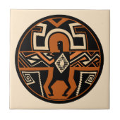 Mimbres Shaman Warrior Tile Fliese (Vorderseite)