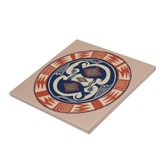 Mimbres Tribal Antelope Fliese (Seite)