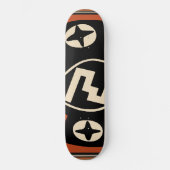 Mimbres Tribal Bat Skateboard (Vorderseite)